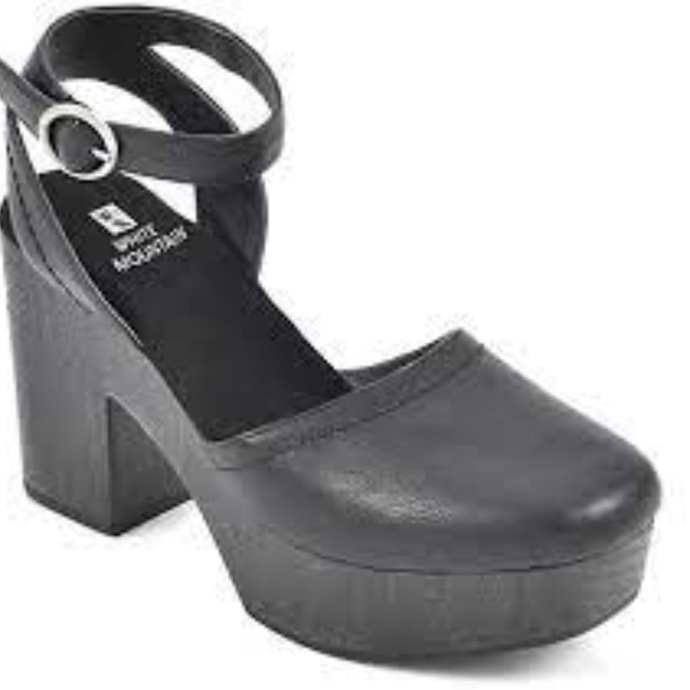 WHITE MOUNTAIN Shoes Tuition Women's Ankle Strap Platform Heel